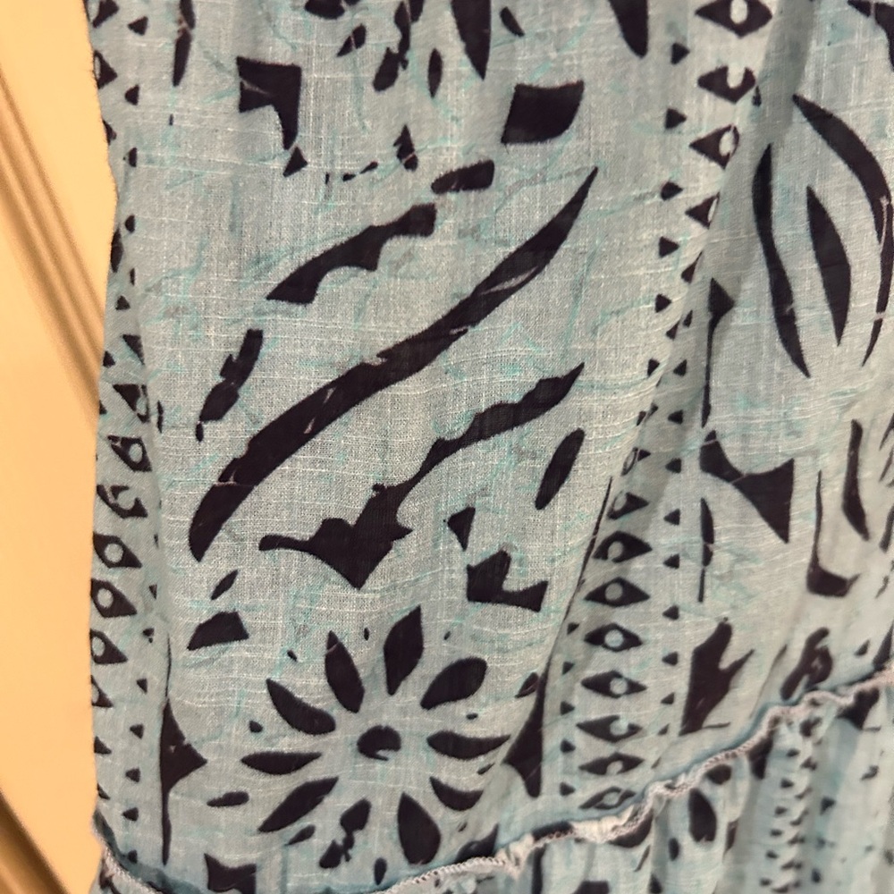 Lola Australia Blue Patterned Women's Cotton Dress Medium - Picture 6 of 8